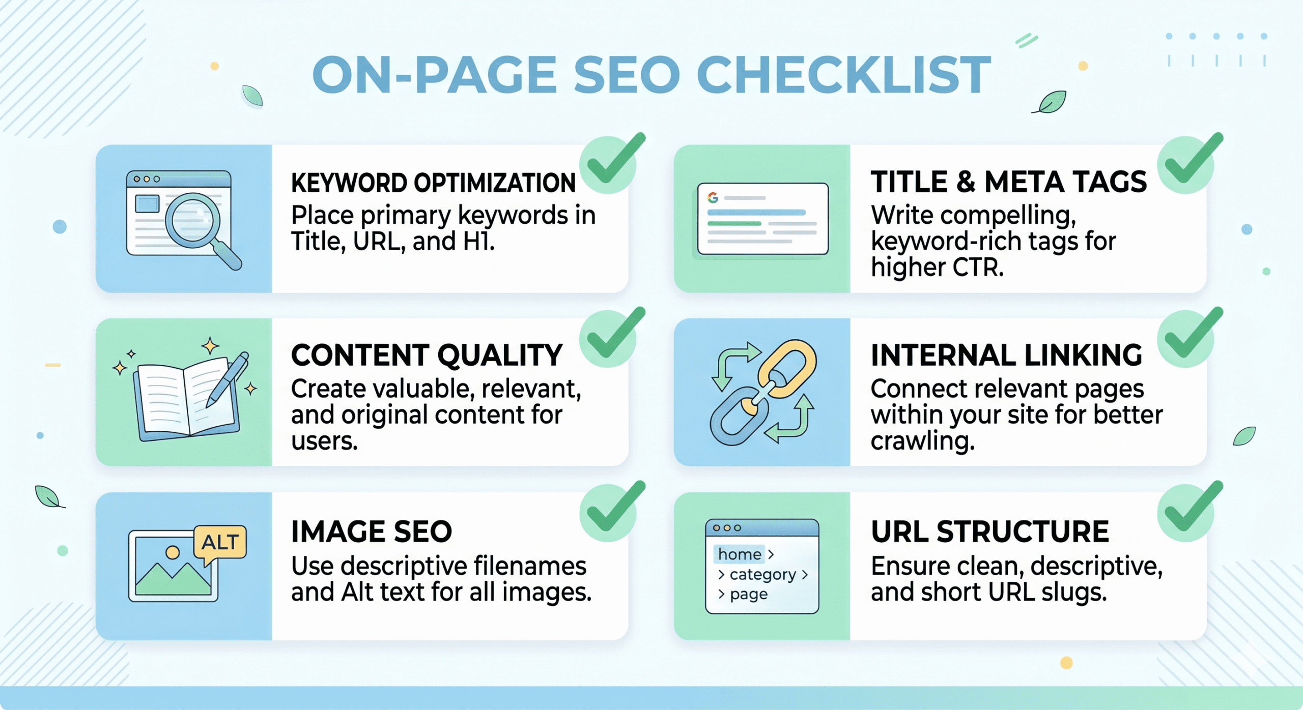 on page seo checklist